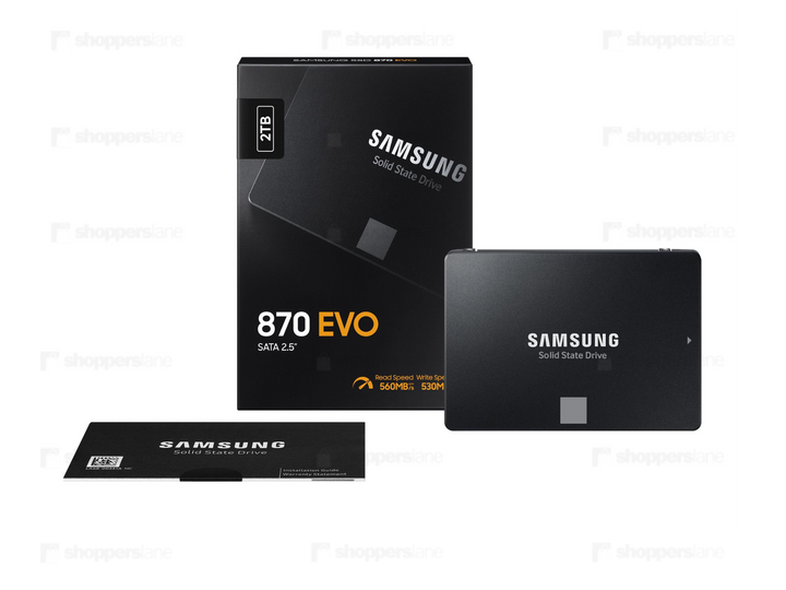 SAMSUNG 870 EVO SATA III 2.5 inch SSD 2TB | MZ-77E2T0BW | 5 Yr Warranty