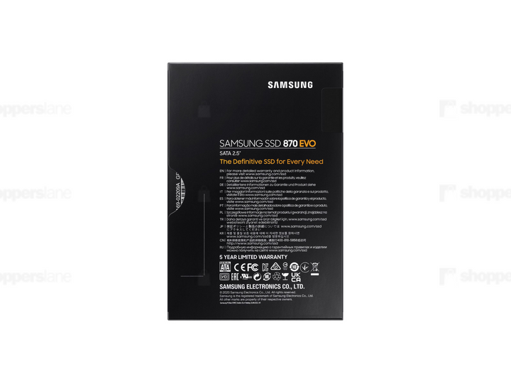 SAMSUNG 870 EVO SATA III 2.5 inch SSD 1TB | MZ-77E1T0BW | 5 Year Aussie Warranty