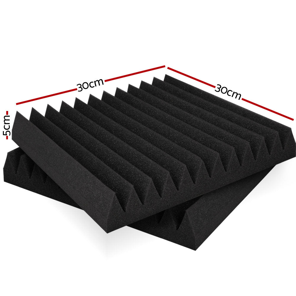 Alpha Acoustic Foam 40pcs 30x30x5cm Sound Absorption Proofing Panel Studio Wedge