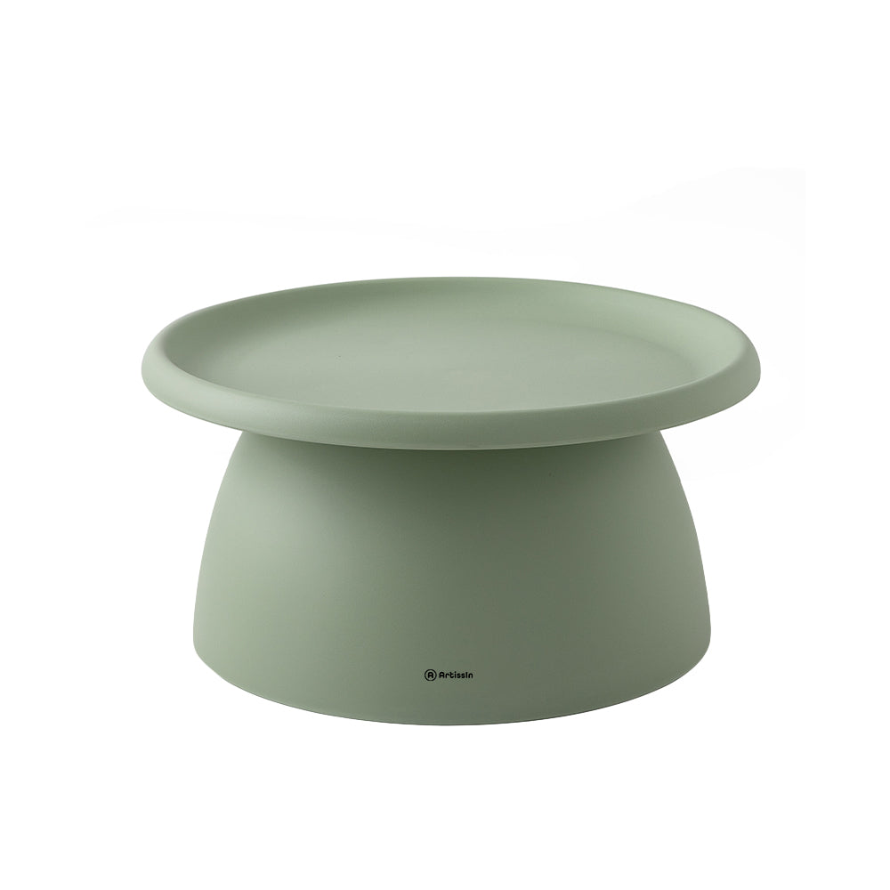 Artiss Coffee Table Round 71CM Plastic Green