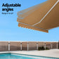 Instahut Retractable Folding Arm Awning Manual Sunshade 2.5Mx2M Beige