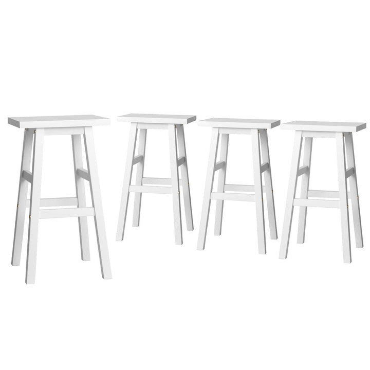 Artiss 4x Bar Stools Kitchen Chairs Wooden White