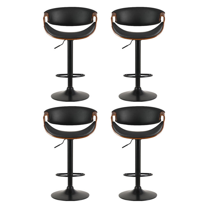 Artiss 4x Bar Stools Gas Lift Leather w/Armrest