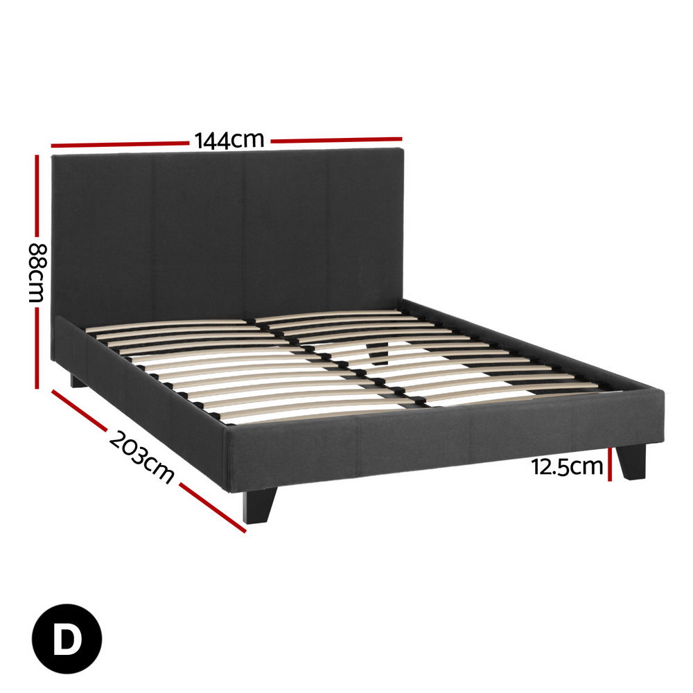 Artiss Bed Frame Double Size Charcoal NEO