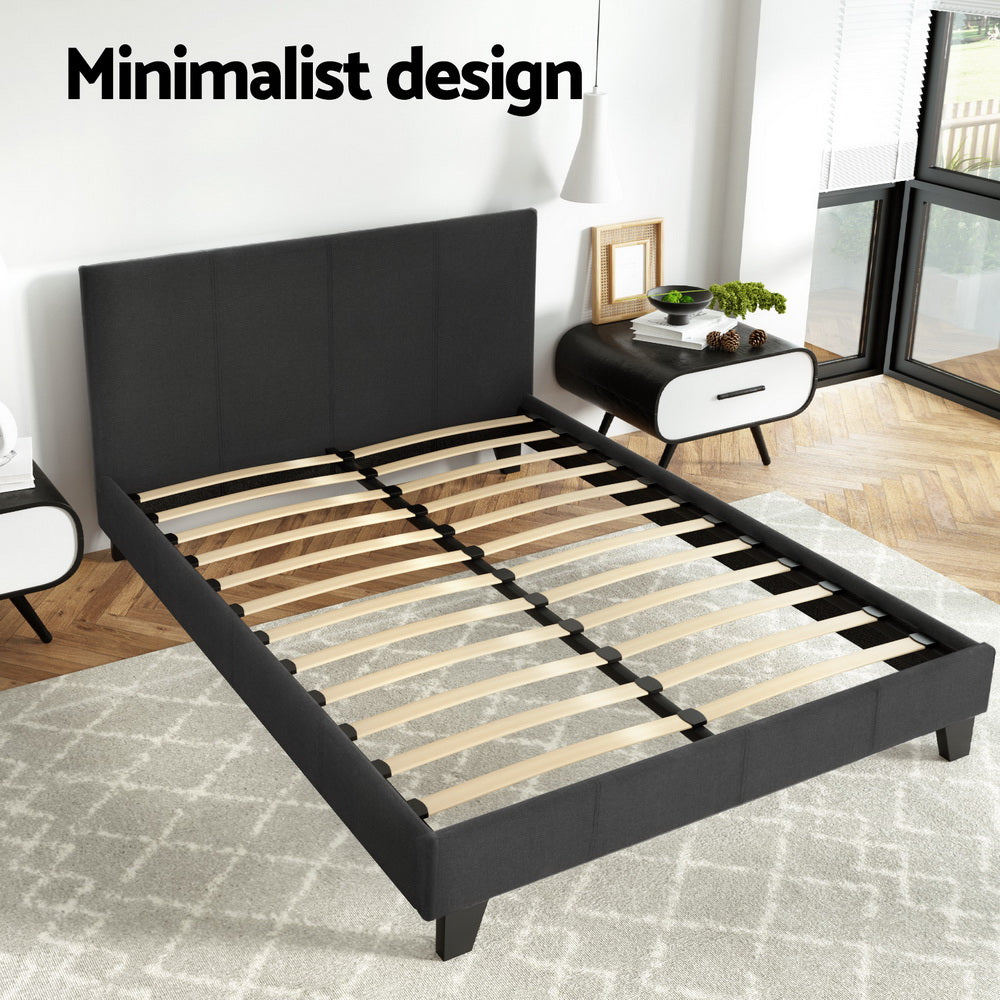 Artiss Bed Frame Double Size Charcoal NEO