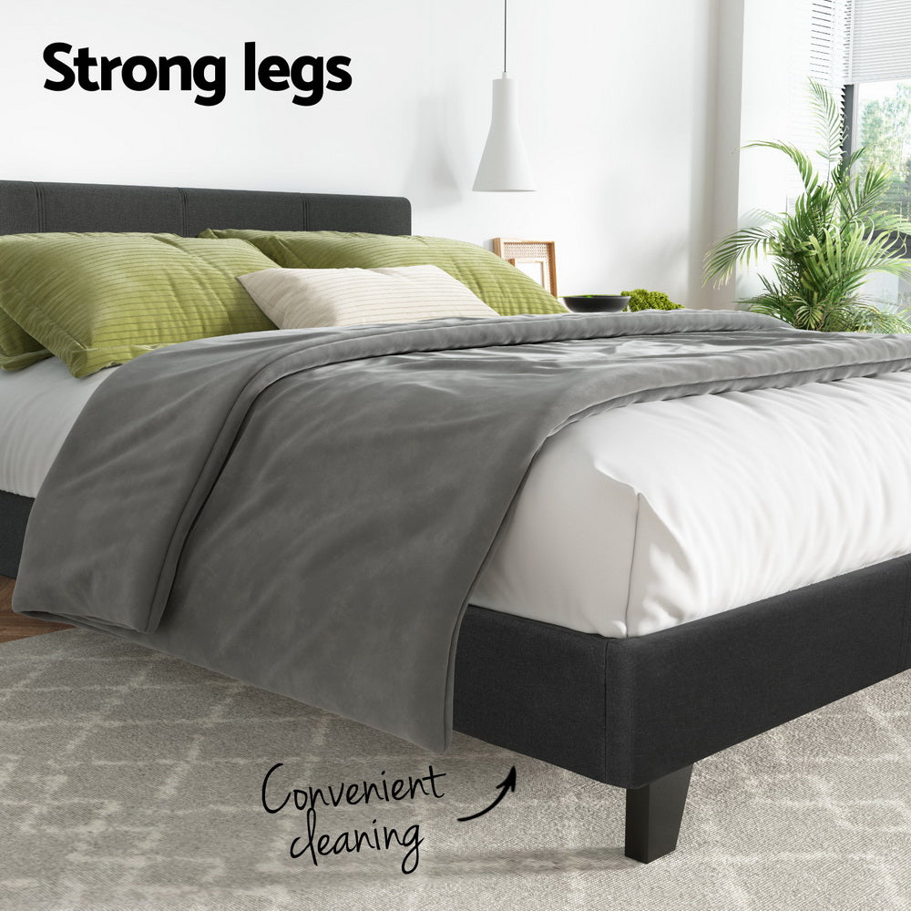 Artiss Bed Frame Double Size Charcoal NEO