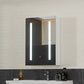 Bathroom Mirror Wall Cabinet LED Light Medicine Makeup Storage Shelves Organiser