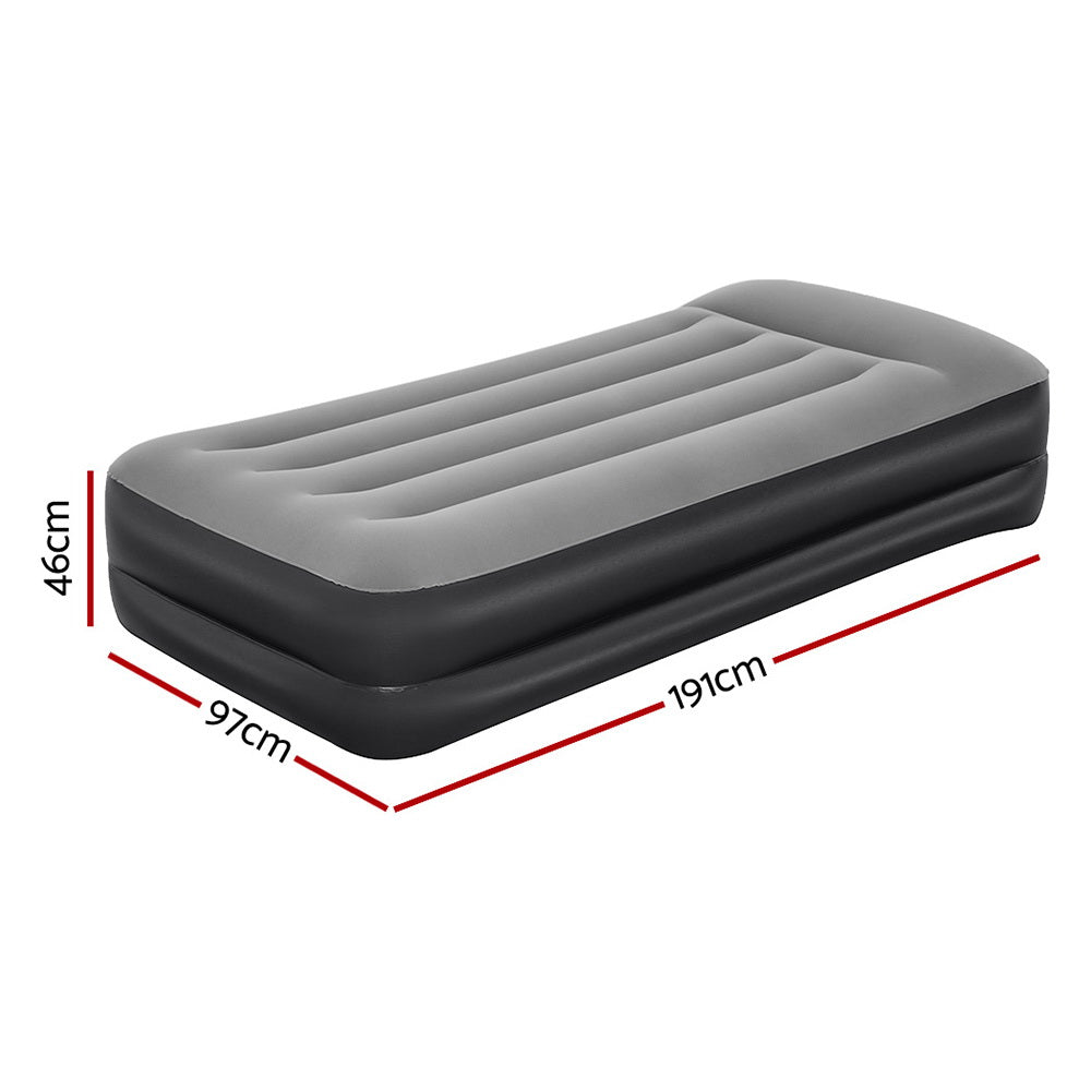 Bestway Air Mattress Single Inflatable Bed 46cm Airbed Black