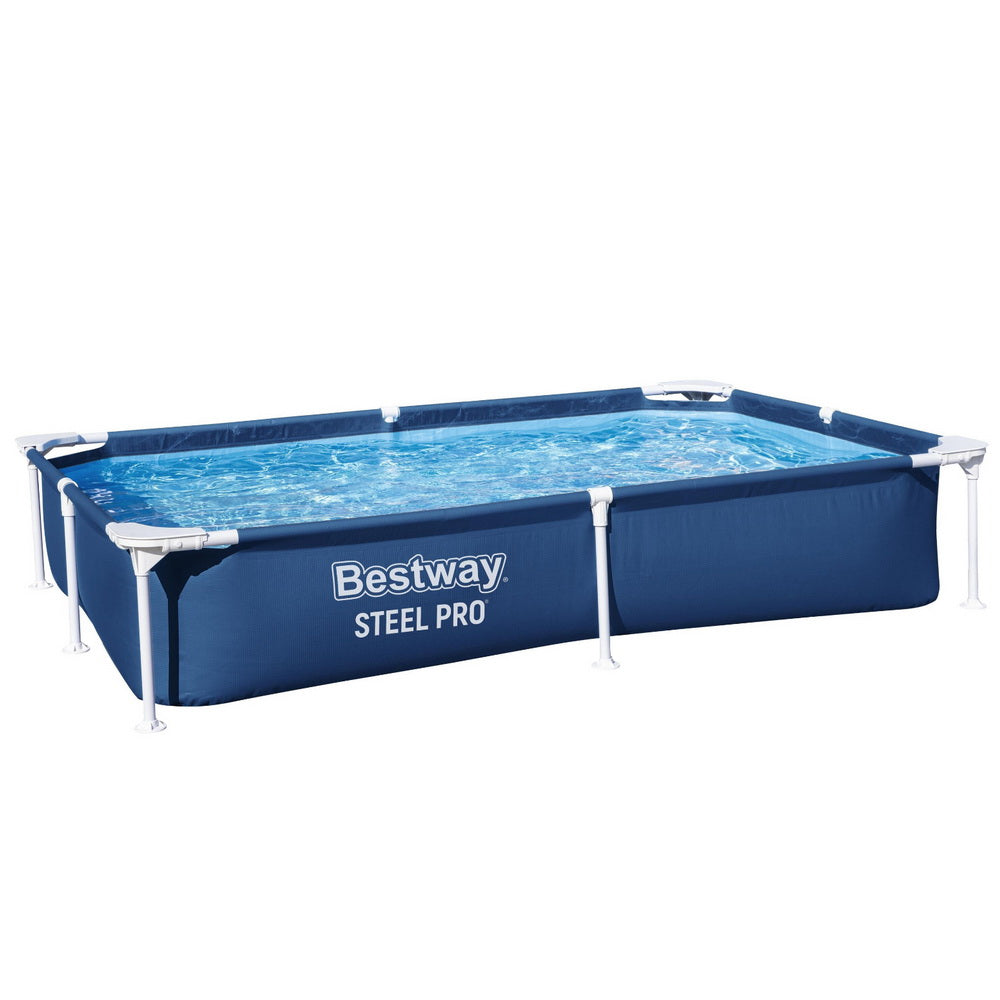 Bestway Swimming Pool 221x150x43cm Steel Frame Above Ground Pools 1200L