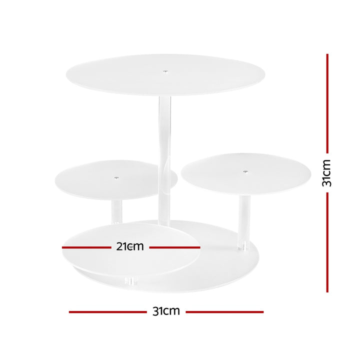 5-Star Chef Cake Stand 5 Tiers Acrylic Holder Display Round Clear Wedding Party