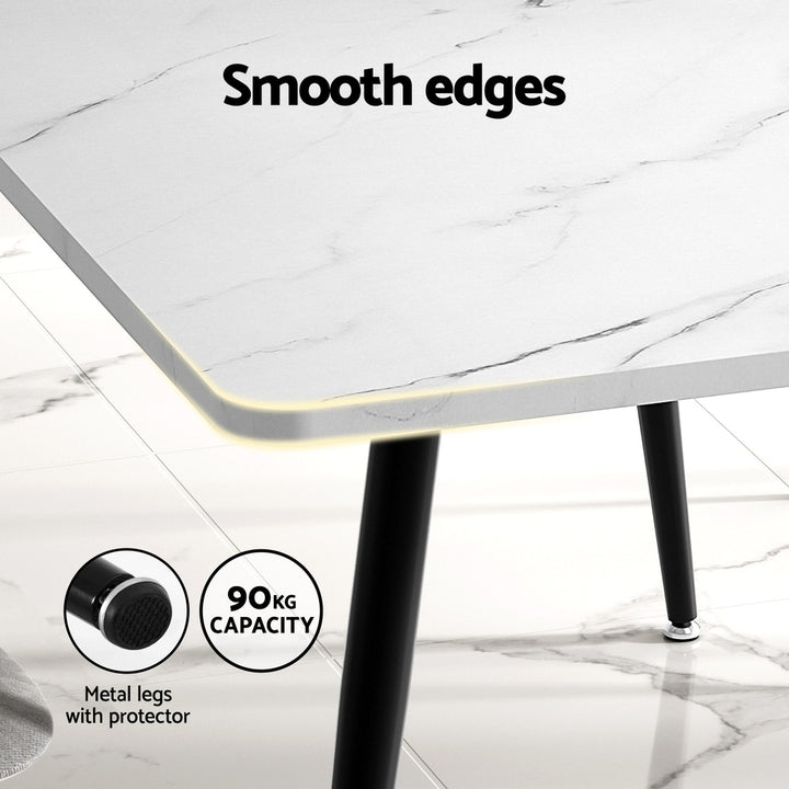 1.5M Artiss Dining Table Marble Effect