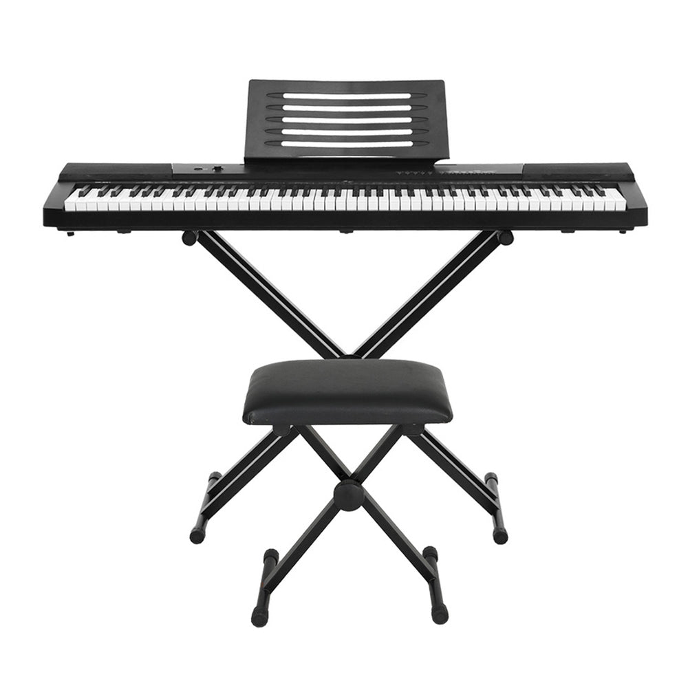 Alpha 88 Keys Electronic Piano Keyboard Digital Electric w/ Stand Stool Pedal