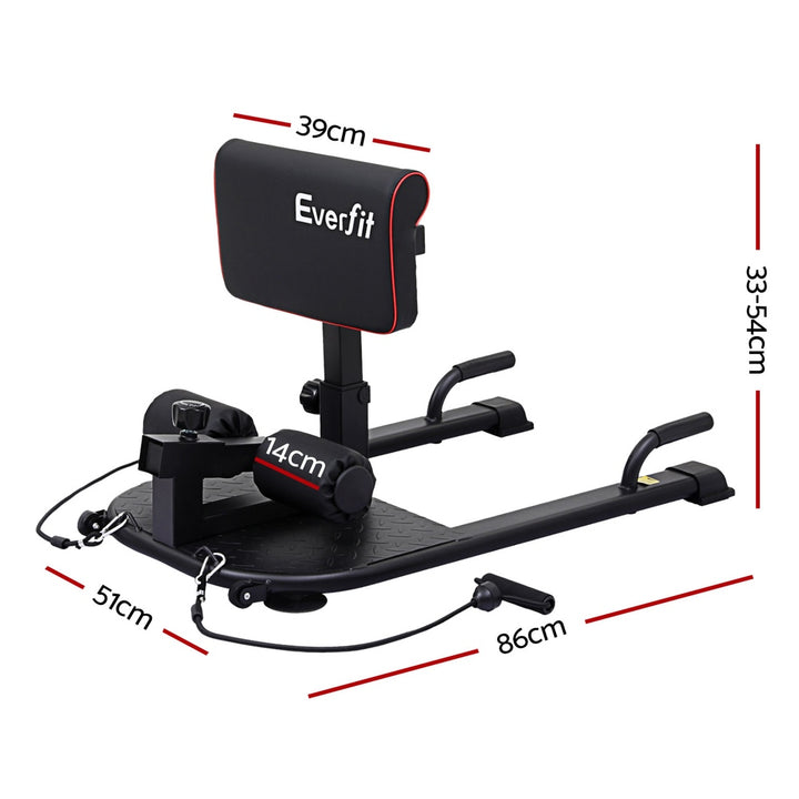 Everfit Deep Sissy Squat Weight Bench Adjustable Leg Extension Strength Training