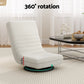 Artiss Floor Lounge Sofa Swivel Foldable Linen White