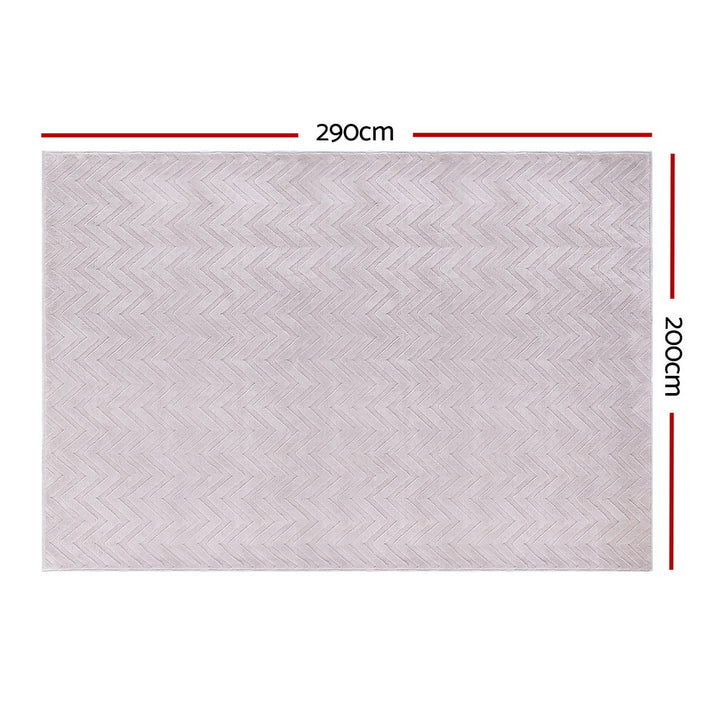 Artiss Floor Rugs 200x290cm Washable Area Mat Large Carpet Microfiber Ripple