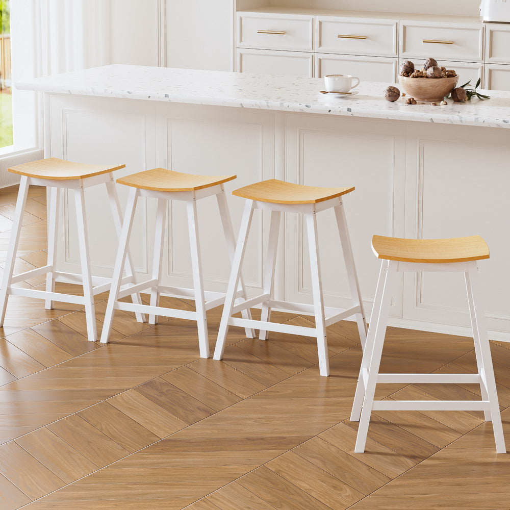 Artiss 4x Bar Stools Wooden Chairs Oak