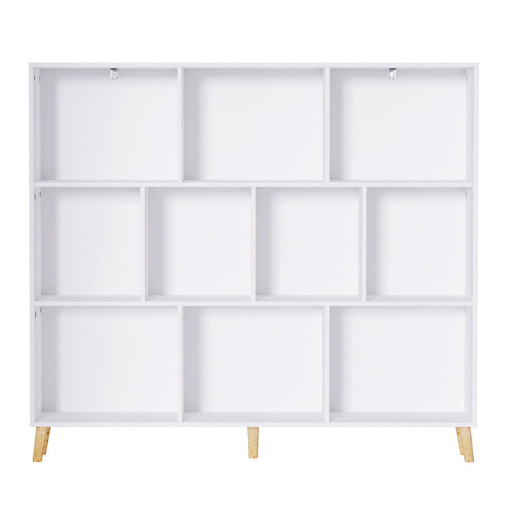 Artiss Bookshelf 3 Tiers 10 Cubes - CORA White