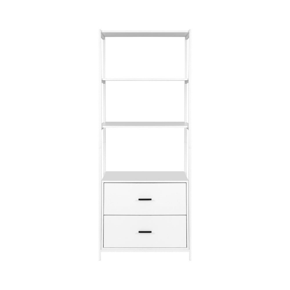 Artiss Bookshelf Display Shelf 2 Drawers 152CM White