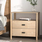 Artiss Bedside Table Nightstand 2 Drawers - Pine