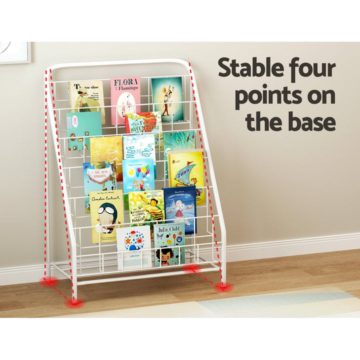 Keezi 6 Tiers Kids Bookshelf Magazine Rack Children Bookcase Organiser Foldable