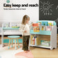 Keezi Kids Bookshelf 2 In 1 Table Chair Set Bookcase Toys Shelves Children Organiser