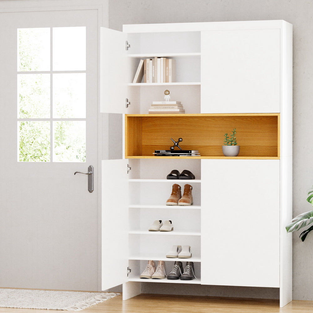 Artiss Shoe Rack Storage Cabinet 9 Tiers White