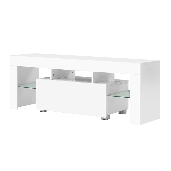 Artiss Entertainment Unit TV Cabinet LED 130cm White Elo