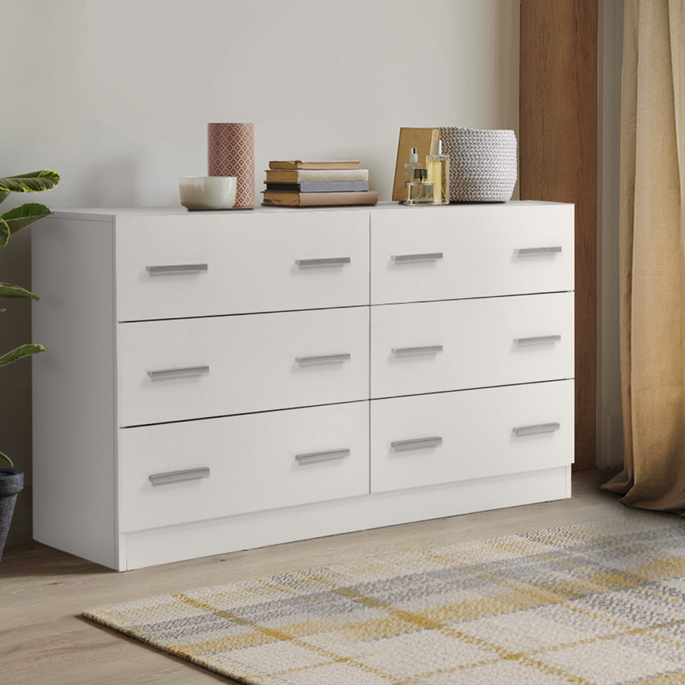 Artiss 6 Chest of Drawers - VEDA White