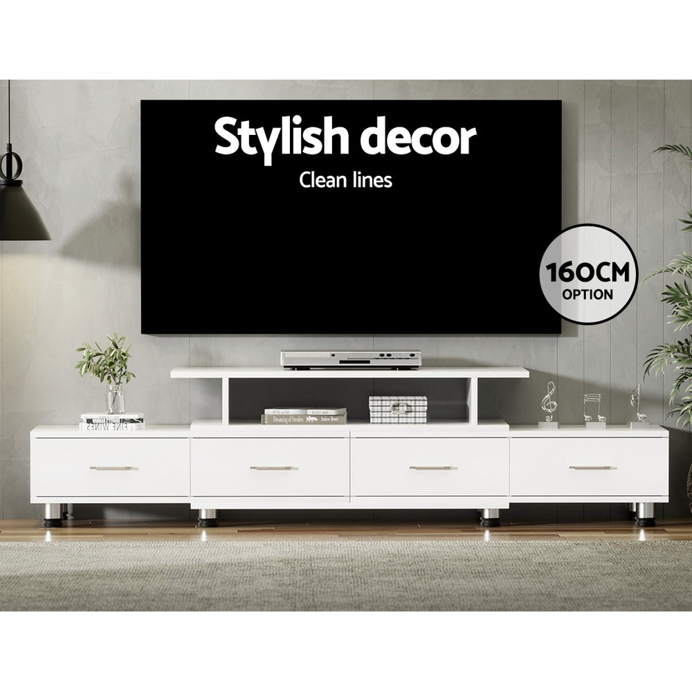 Artiss TV Cabinet Entertainment Unit Extendable 160CM To 220CM White