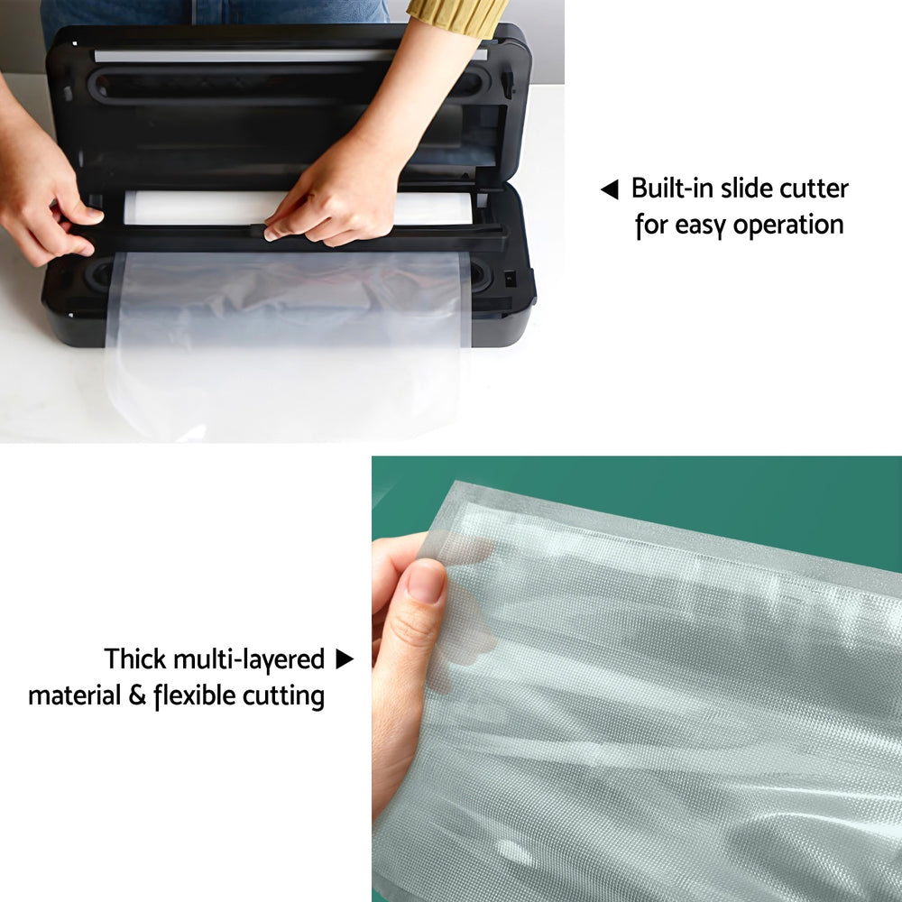 Devanti Food Vacuum Sealer Machine Auto Seal Cutter 5 Modes Storage Bags 4 Rolls