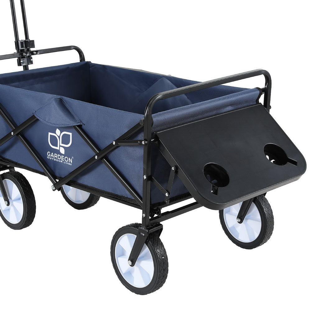 Gardeon Garden Cart with Cup Holders Blue