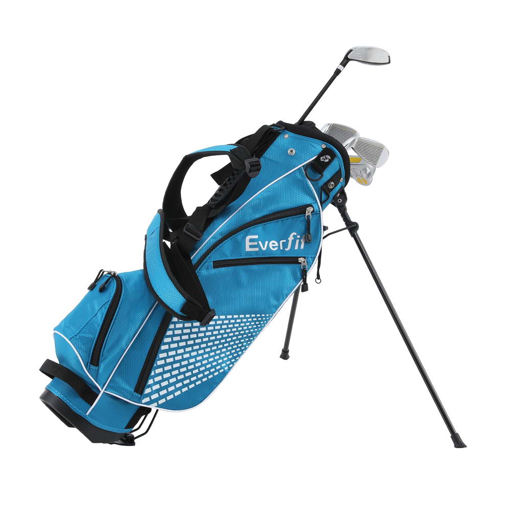 Everfit Golf Clubs Set Junior Right Handed Golf Wedges Iron Golf Stand Bag