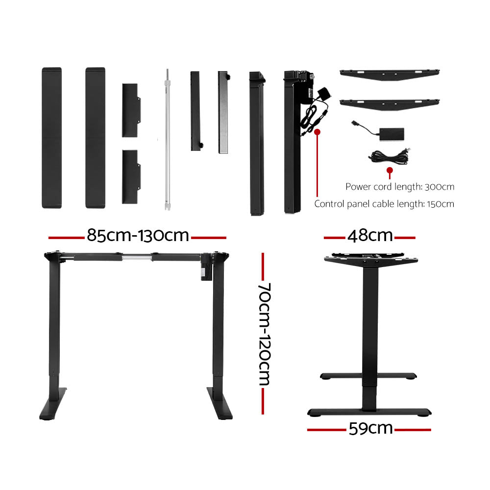 Artiss Standing Desk Motorised Rustic Brown 140CM