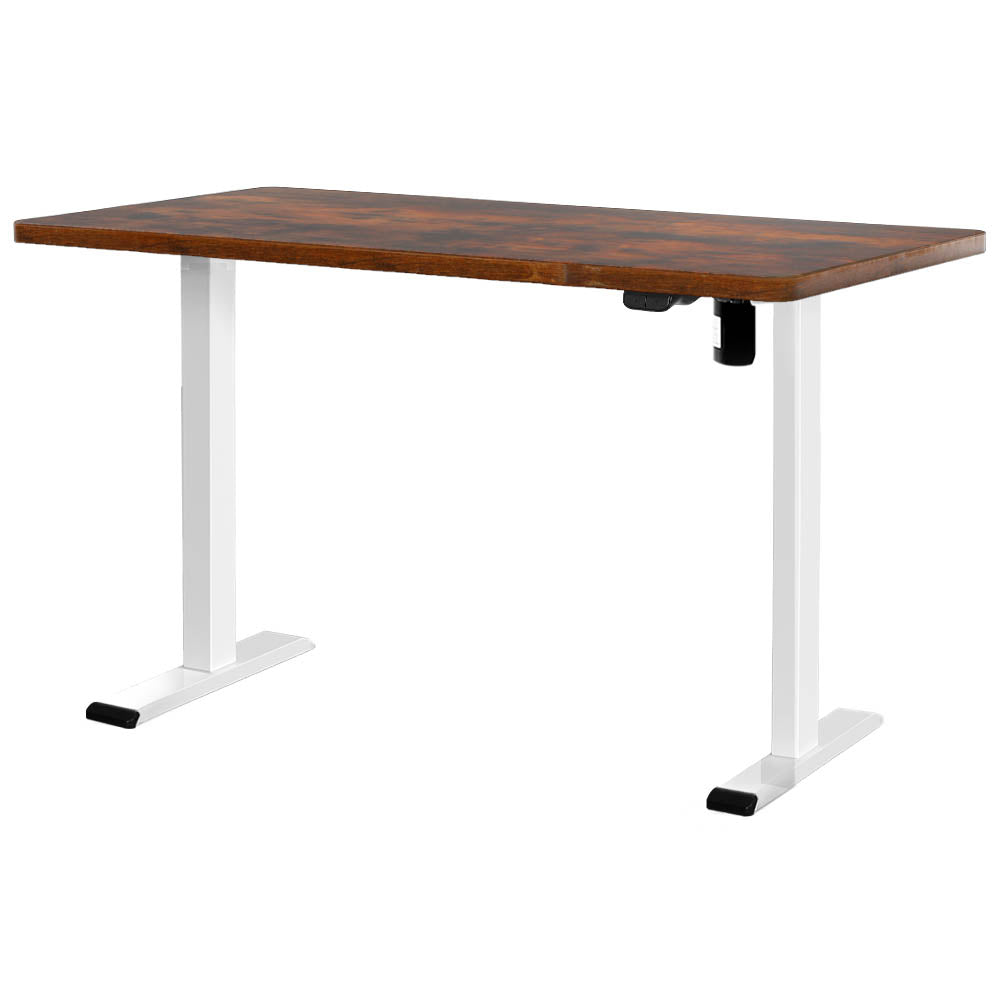 Artiss Standing Desk Motorised Sit Stand Desks Rustic Brown 120CM