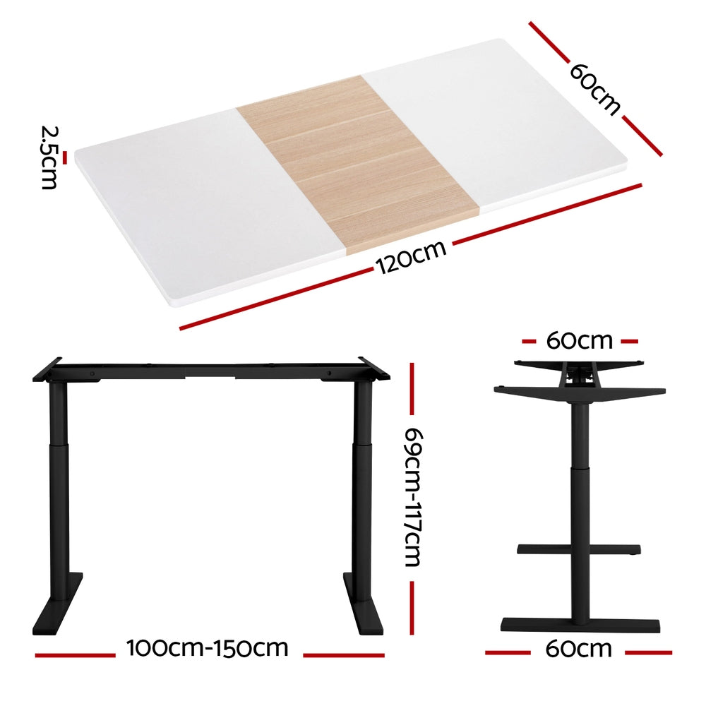 Artiss Standing Desk Motorised Electric Dual Motor 120CM