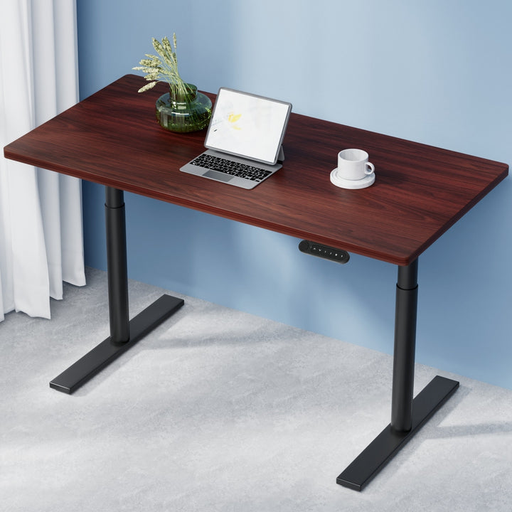 Artiss Standing Desk Motorised Electric Dual Motor Walnut 120CM