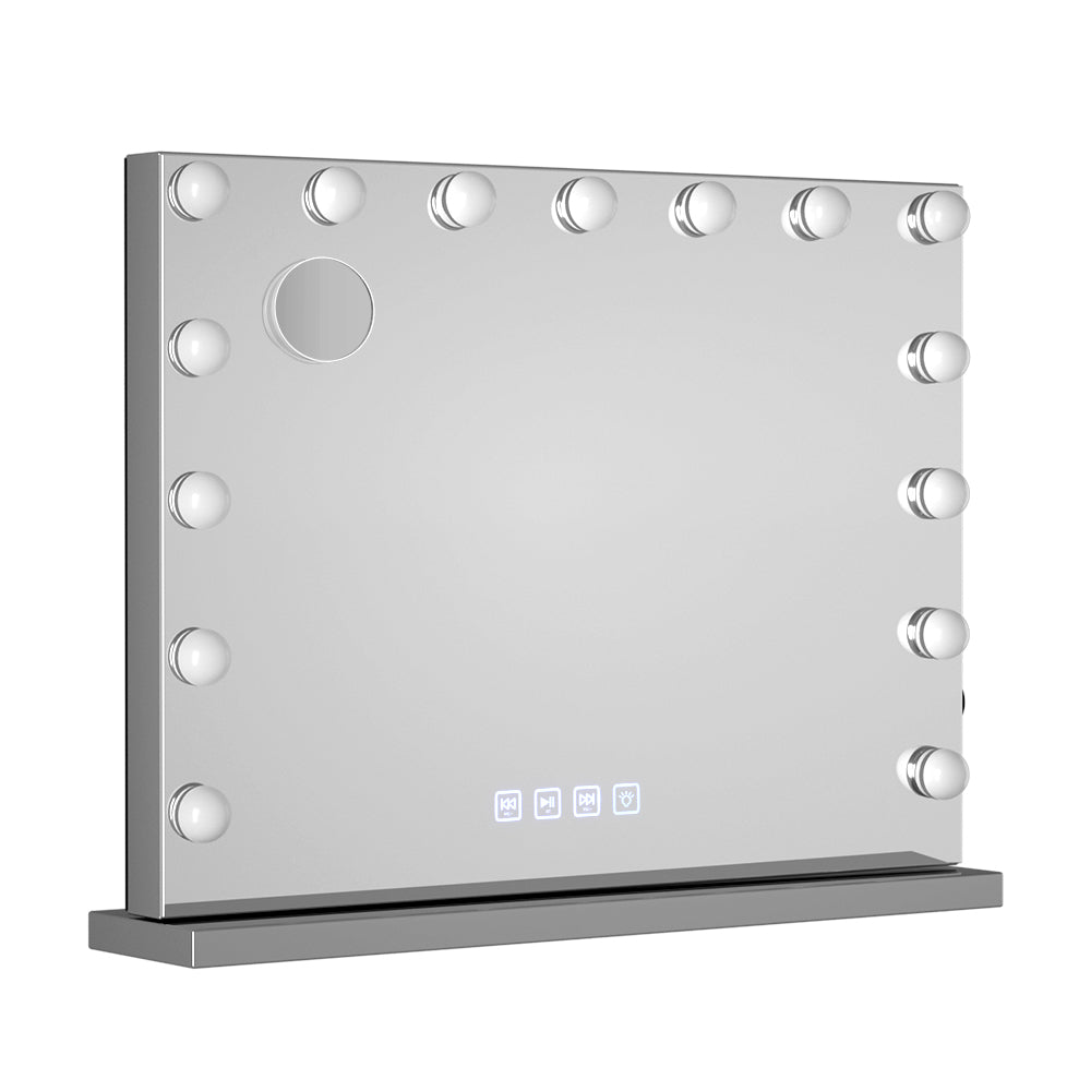 Embellir Bluetooth Makeup Mirror 58x46cm Hollywood Vanity with LED Light Wall