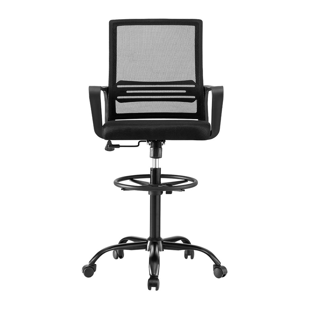 Artiss Office Chair Drafting Chairs Stool Computer Desk Studios Mesh Black