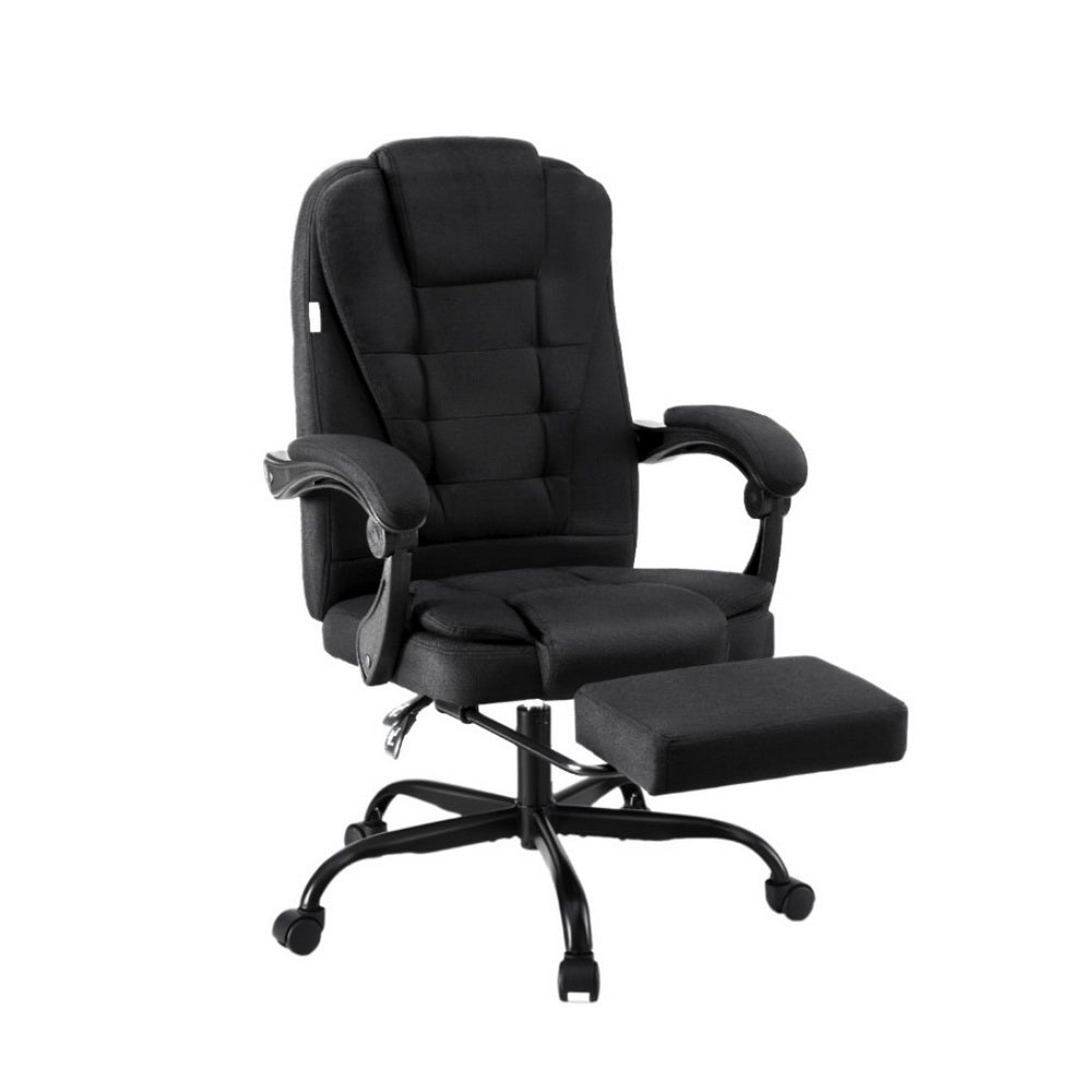 Artiss Office Chair Executive Fabric Seat Racing Computer Desk Chairs Footrest