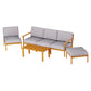 Gardeon 5-Seater Outdoor Sofa Set Wooden Lounge Setting 6PCS