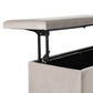 Artiss Storage Ottoman Blanket Box Table 97cm Velvet Taupe