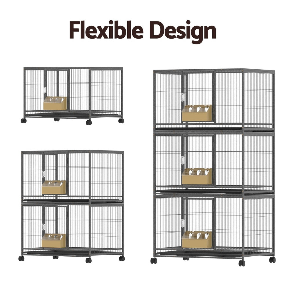 i.Pet Bird Cage Large Bird Cages Aviary Budgie Perch Cage Parrot Pet Stand Wheels