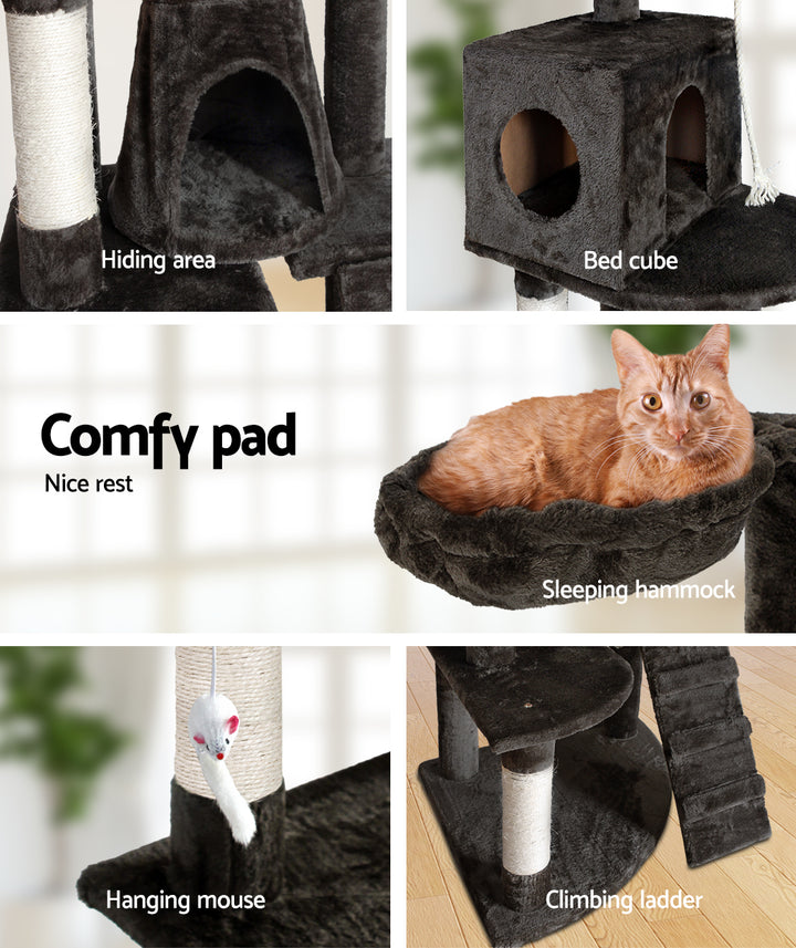 i.Pet Cat Tree 193cm Tower Scratching Post Scratcher Condo House Trees Grey