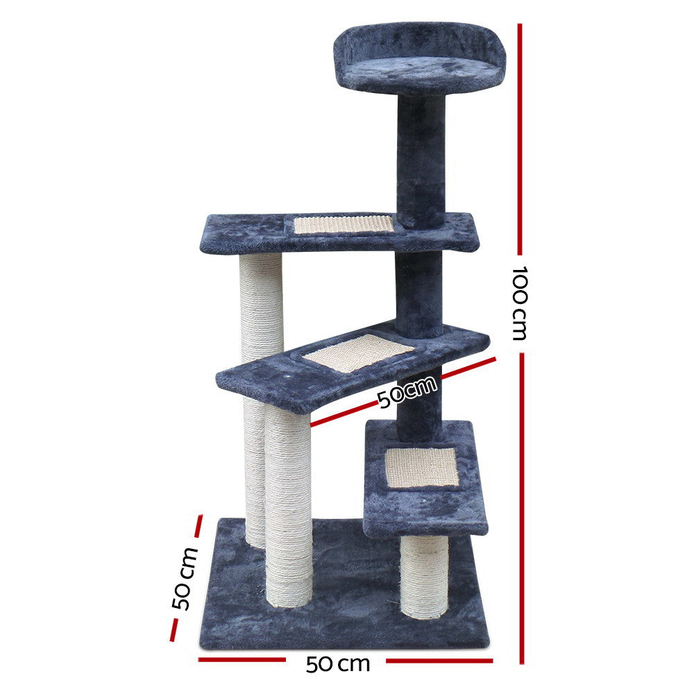 i.Pet Cat Tree 100cm Scratching Post Scratcher Tower Wood Condo House Trees Bed