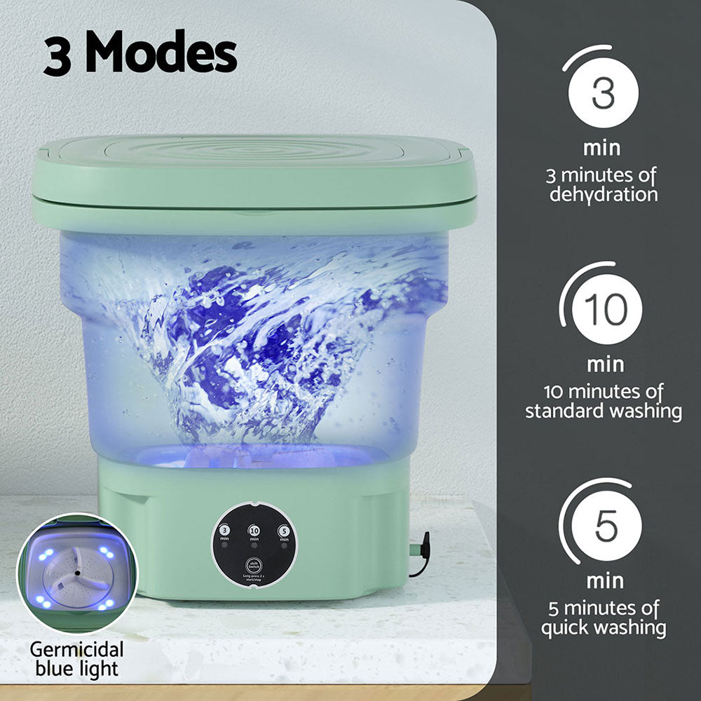 Devanti Portable Washing Machine 8L Green