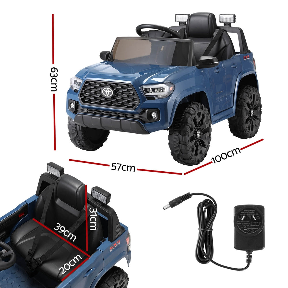 Kids Electric Ride On Car Toyota Tacoma Off Road Jeep Toy Cars Remote 12V Blue