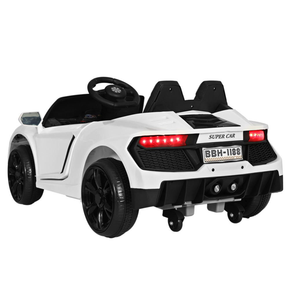 Rigo Kids Electric Ride On Car Ferrari-Inspired Toy Cars Remote 12V White