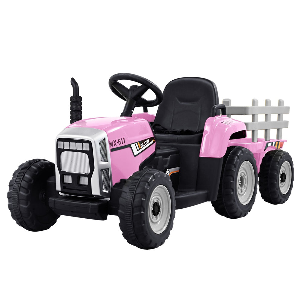 Rigo Kids Electric Ride On Car Tractor Toy Cars 12V Pink