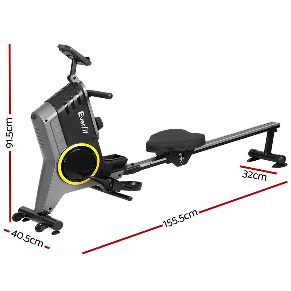 Everfit Rowing Machine 12 Levels Magnetic Rower Fitness Gym Cardio Workout