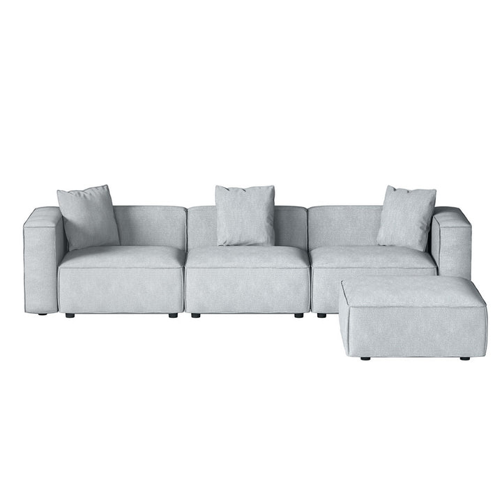 Artiss Modular Sofa Chaise Set 4-Seater Grey